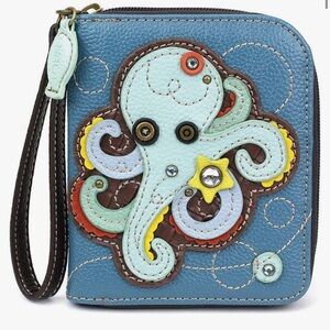 Chala Vegan Leather Octopus Wallet Wristlet Bag - NEW